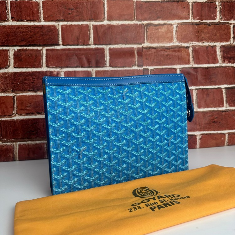 GOYARD POCHETTE CLUCTH MAVİ
